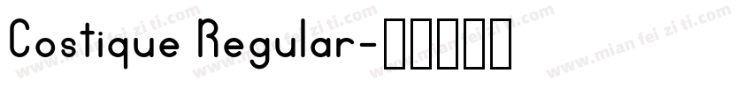 Costique Regular字体转换